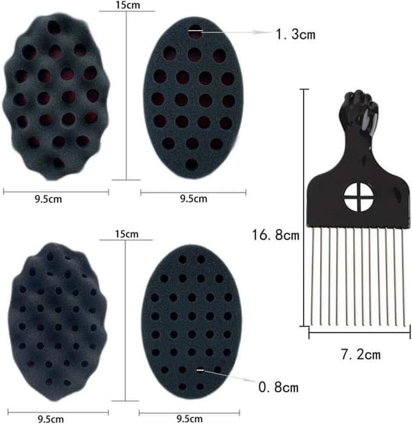 Hårstylingkam - Curl Sponge Magic Twist - Borstsvamp - Anti-brott - Unisex
