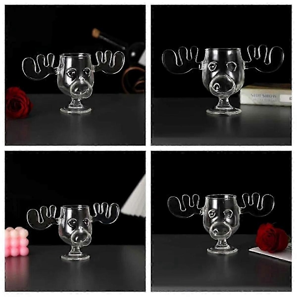 Jullov Koppset Glas Kopp Julglas för Drycker, Rymmer 24 cl