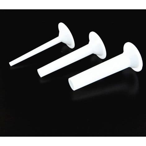 Korvstoppningsrör, 3 diametrar (1/2/3 cm), längd 18 cm, 3-pack, kompatibel med köttkvarnar - ULISEM