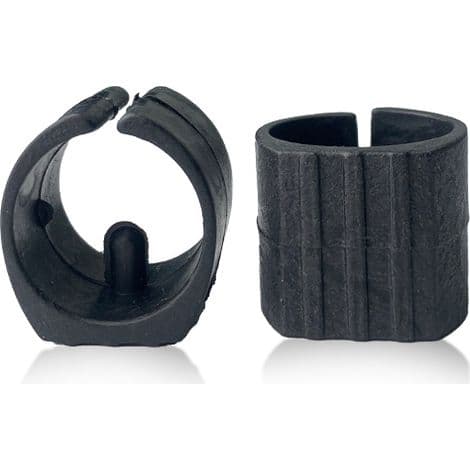 20x sorte runde rørstolekapper med clip-on U-formet pude, møbelbensguide, 22mm