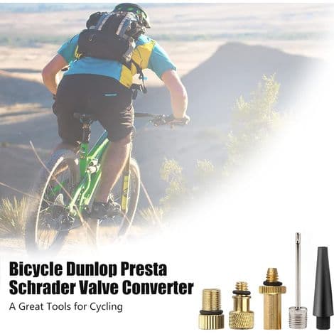 5 stk. cykelpumpeventiladaptere, cykelventiladapter til bilventil SV AV DV nålebolde