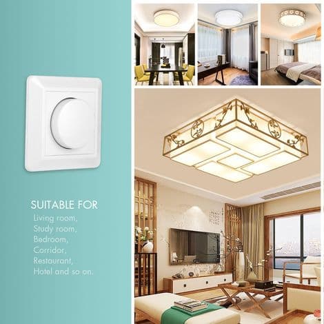 LED Dimmerbryter, 220-240V 5-200W Smart Knapp Lysbryter og Dimmerbryter