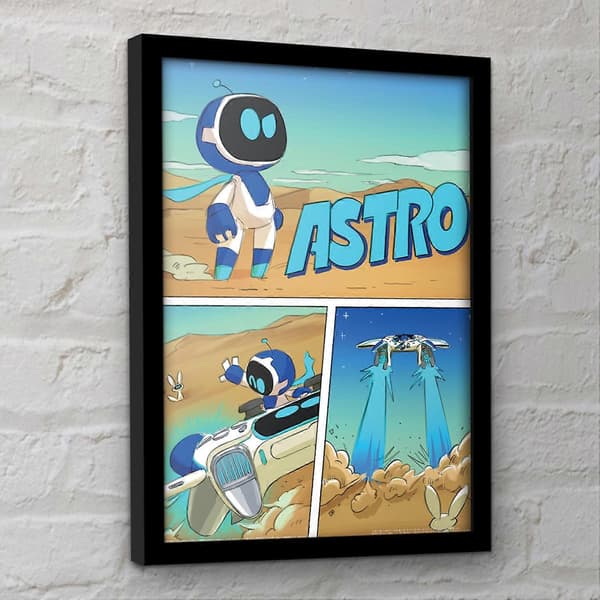 Astro Bot Tegneseriestripe Innrammet Plakat