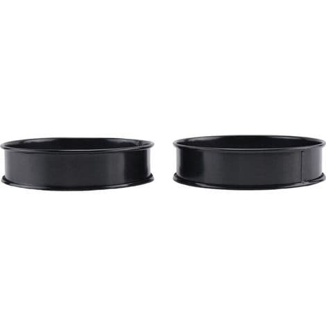 Pakke med 8 non-stick 10,2 cm engelske muffinsringer - Dobbeltvalsede terteringer i rustfritt stål for baking