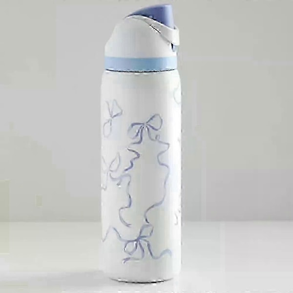 32 oz Owala Urban Outfitters Exklusiv Tied and Ture FreeSip Blå Rosettflaska