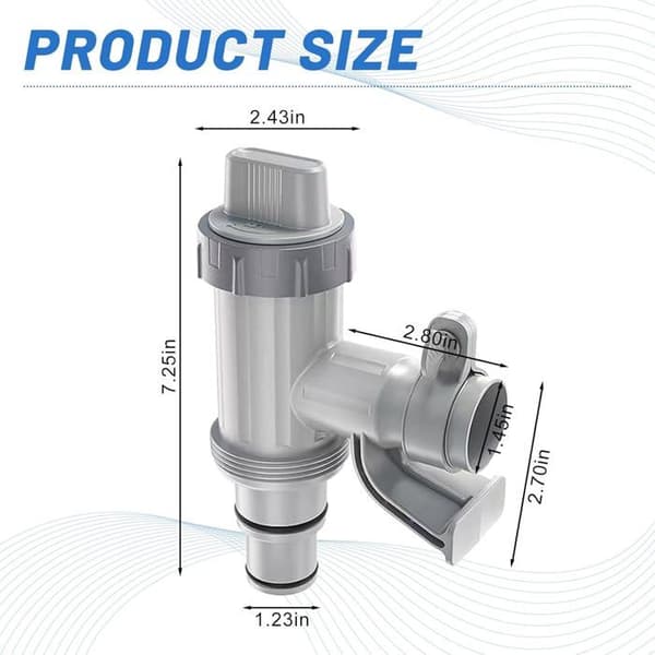 Adapter til overjordisk poolslange, tilbehør til poolpumpesystem, til 32/38 mm slange (pakke med 2)