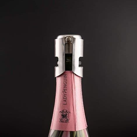 Champagnekorkar, set om 4, vakuumförseglade, rostfritt stål, för mousserande vinflaskor.