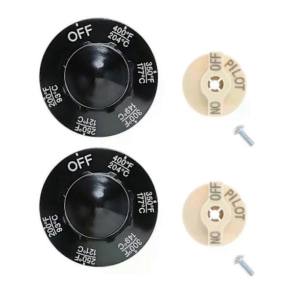 4 st/set Kontrollventil Beige Pilotratt med 200-400F Termostatratt Kit för Fritöser Spisar Br