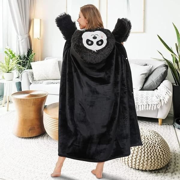 Hettepledd - AMOUNE - Søt design - Myk flanell - Dobbelt lag - Vaskbart
