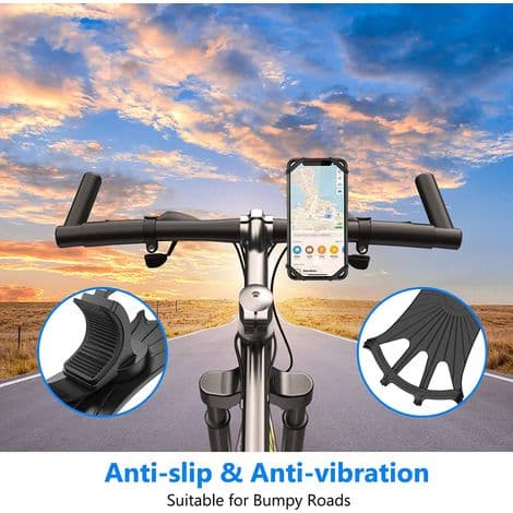 Silikone Cykeltelefonholder - Sort + Farveboks