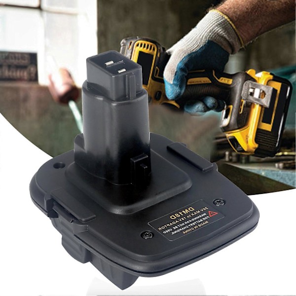 DM18D Batteriadapter Lätt att Bära Enkel Installation USB-Port Design 20V till 18V Batteriadapterkontakt för DeWALT 20V Batteri QinHai