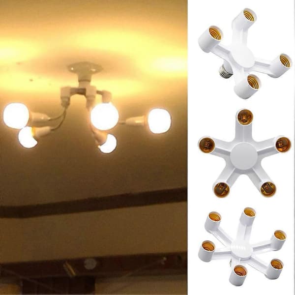 E27 - E27 LED-lamppukanta 2-in-1/3-in-1/4-in-1/5-in-1 E27-kantainen pistorasia
