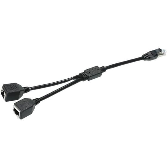 Ethernet LAN netværksadapterkabel, RJ45 han til 2 hun splitter, en til to