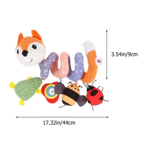 Barnevognleker, Hengende Barnevogn/Barneseng Pyntleker, Oransje Babyseng Barnevogn Spiral leke