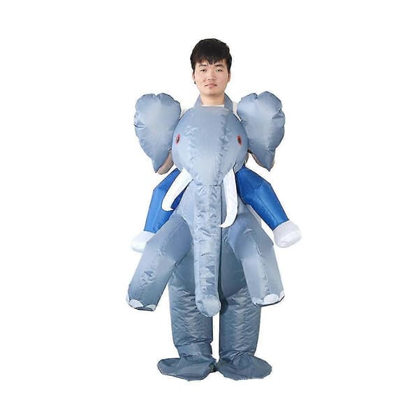 Oppblåsbart elefantkostyme til fest, karneval, cosplay og Halloween for kvinner, menn og barn