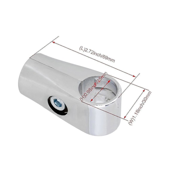 Rörkopplingar 6st Displayställ Klämfästen 25mm Innerdiameter Tvåvägs Rörkopplingar