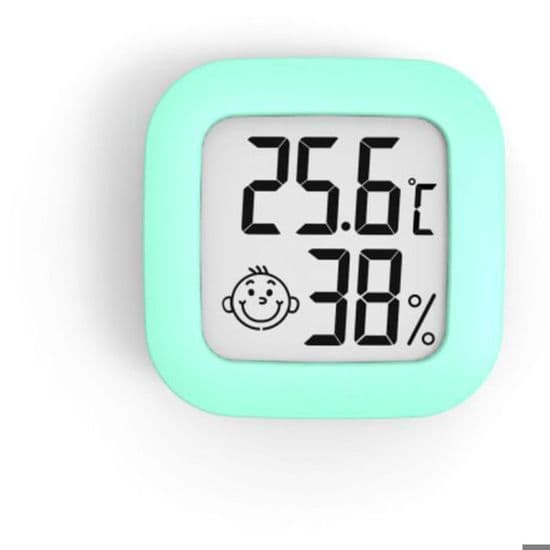 Digitalt Termometer Hygrometer - PZCC - PZCC - Nøyaktighet ±1°C - Rekkevidde -50°C til 70°C - Kompakt 4.3x4.3 cm