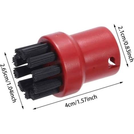 Sett med 8 runde tilbehørsbørster, nylon + messingtråd for Karcher damprenser SC1 SC2 SC3 SC4 SC5 SC7