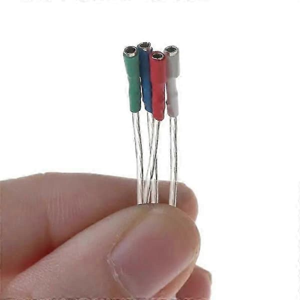 Højkvalitets 4 stk./sæt Universal Sølv Ledninger Header Wire Kabel 40mm til 12-13mm Ben Pladespiller Phono Headshell Tonearm