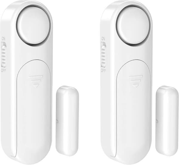 Trådløs hjemmealarm, dør- og vindusalarm 4 moduser trådløs magnetisk sensor for system (pakke med 2)