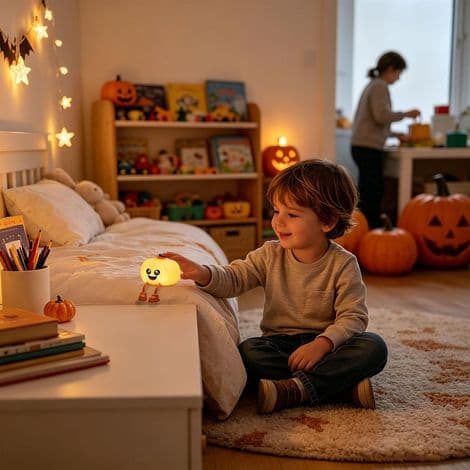Søt LED Halloween skrivebordsdekorasjonslampe med dimming
