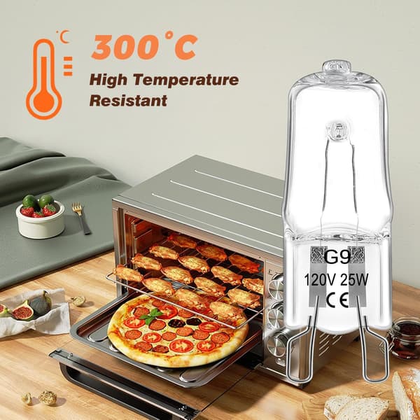G9 halogenpærer, 25W 120V, 12-pakning, 2700K