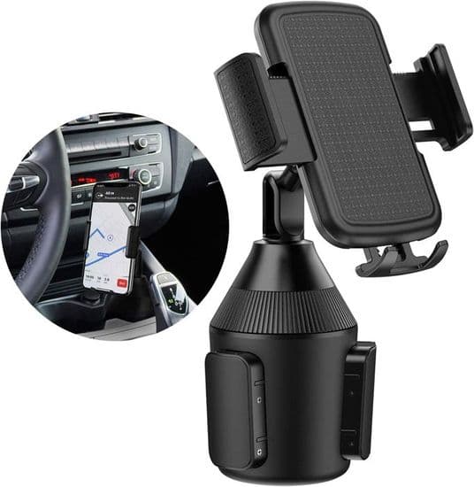 Bilkoppholder, mobiltelefonholder, universelt justerbart feste, egnet for iPhone Xs/Max/X/XR/8/8 Plus