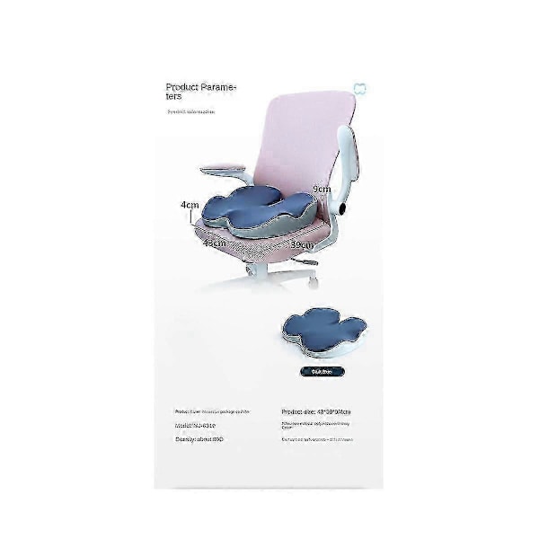 Bekväm Memory Foam Långsam Återhämtning Kudde Bil Kontorsstol Kudde Lämplig för Stillasittande Svanskota