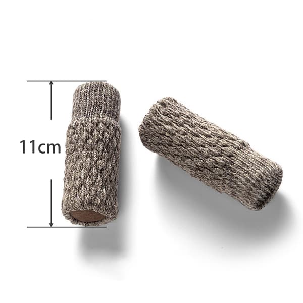 Neulotut tuolisukat / huonekalujalat, 16 kpl, khaki