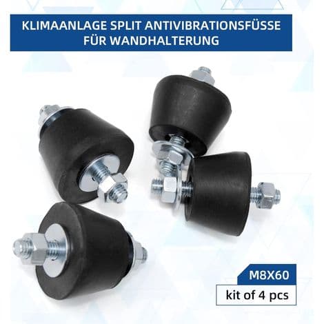Vibrationsdæmpere til klimaanlæg, antivibrationsfødder til split-klimaanlæg, antivibrationsmontering, gummivægbeslag, vibrationsdæmper