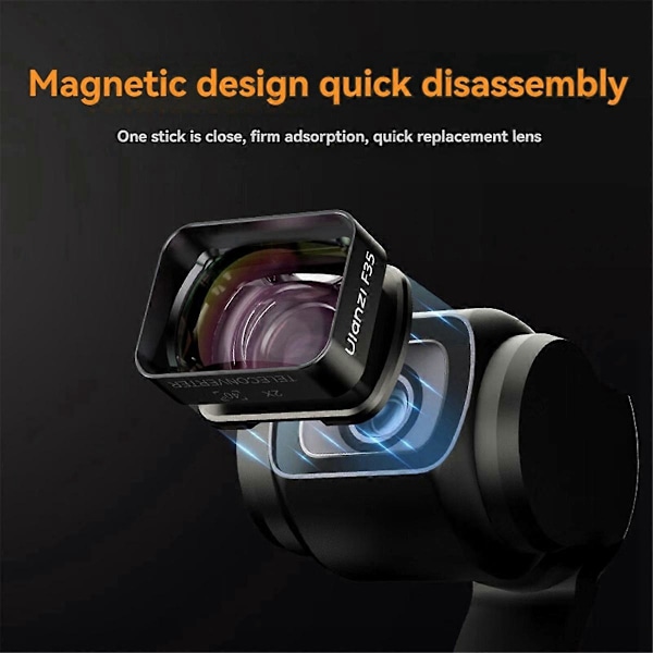 Ulanzi F35 Linskit för DJI Osmo Pocket 3 Högkvalitativa Kameratillbehör för Förbättrad Fotografering