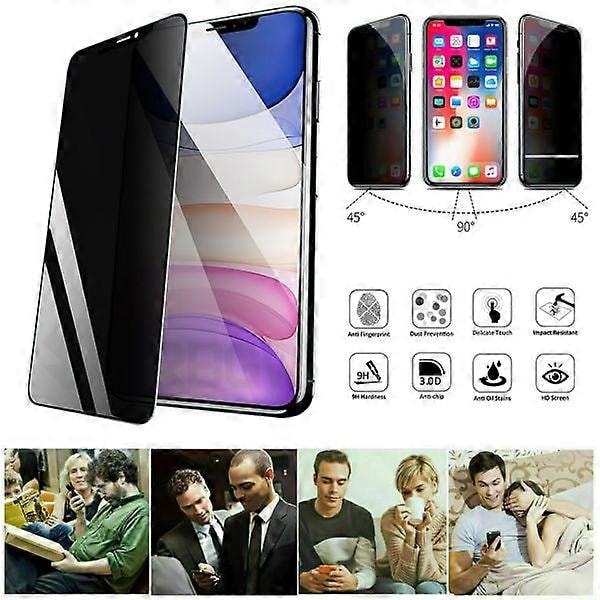 iPhone 11 Pro Max - Sekretess Härdat Glas Skärmskydd