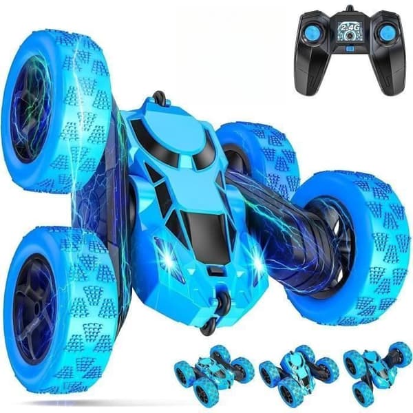 Fjernstyrt bil - 4WD RC - 360° rotasjon - Merke - Modell - Oppladbare LED-lys
