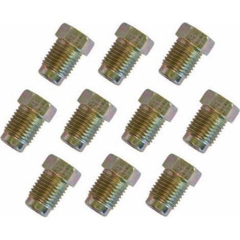 10 mm x 1 mm bromsrörsskruv, lämplig för 3/16\" 3/8\" UNFx 4tpi bromsrör
