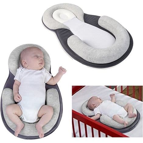 Baby søvnkorrigerende pute, forhindrer flatt hode-syndrom, 55 x 38 x 3 cm