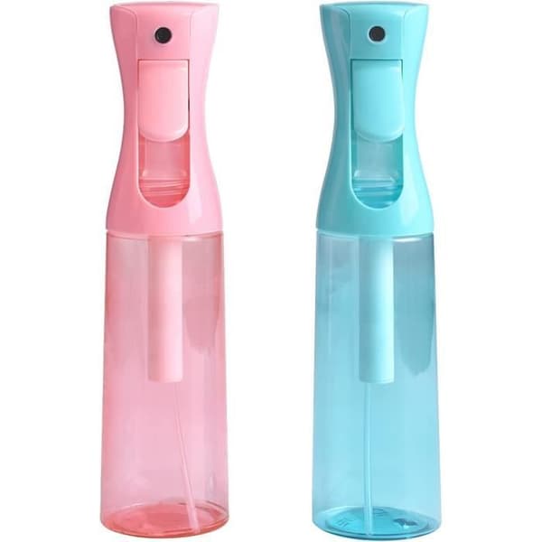 2 tomma finfördelande sprayflaskor för hår - 300 ml - För hårstyling, växter, rengöring, dimning och hudvård.