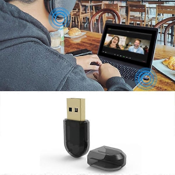 Mini Bluetooth-kompatibel 5.0 Dongel Trådlös Ljudadapter Låg Latens USB-Dongel för Hemmastereohögtalare Laptop