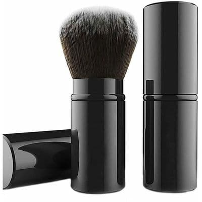 Udtrækkelig makeupbørste, rejseansigtsblushbørste, bærbar pudderbørste