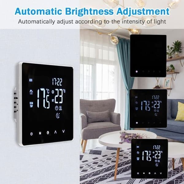 Smart varmetermostat - ZOR® - LCD-touchskærm - Programmerbar 5+2/6+1/7 dage - Hukommelsesfunktion