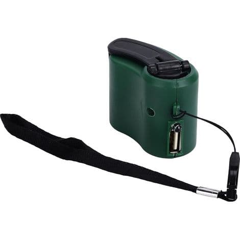 USB handvevsladdare, bärbar nödgenerator med LED