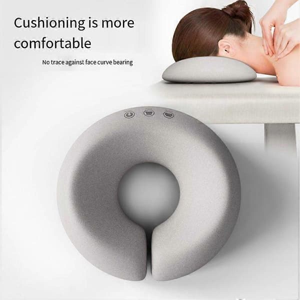 Mjuk Massagekudde Ansikte Avslappning Memory Foam Relax Nackstöd Skönhetssalong Ansiktskudde för SPA U-formad Pad Ansiktskudde Grå