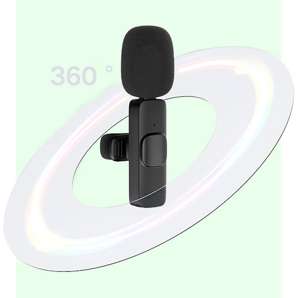 Trådløs Lavalier Mikrofon - Type-C Clip-on Myg