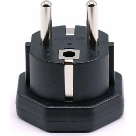 US/JP/CA hanstik til EU/DE/FR/IT/ES hunstik, US/CA/JP hanstik til elektroniske enheder, 2-polet EU hunadapter (3 stk., sort)