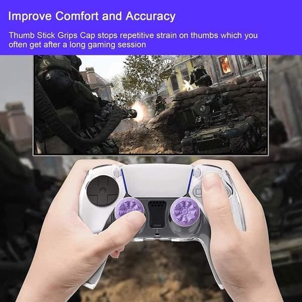 Joystick Caps - Silikon - PS4/PS5 - Halkfri - Lila - 2 st