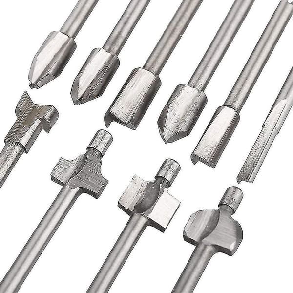 10 stk. 1/8 \"3 mm skaft Hss Router Bits Fræsning Trægravering Til Dremel Roterende Værktøj Fræsebits Routing Til Diy Tømrerarbejde Gravering