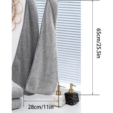 Sæt med 2 mikrofiber turbanhåndklæder til vådt hår, hurtigtørrende