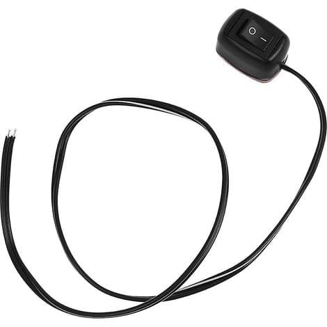Universell 12V DC bilbryter, vippebryter, med 60 cm kabel for kjørelys.