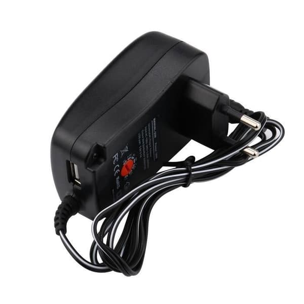 30W EU Universal AC-DC Strømadapter Plug-in Opladeradapter 6 Adaptere 3V-12V@cd252
