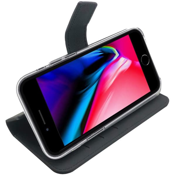 Lompakkokotelo iPhone 7/8/SE 2020/SE 2022 Musta