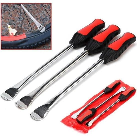 Däckjärn - NEÜFU - 501345 - Förstärkt stål - 3 delar - Polerad kromfinish